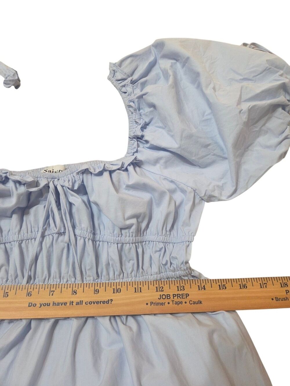 En Saison Poplin Tiered Midi Dress Puff Sleeves Cottagecore Cotton Small B25.1 - Picture 11 of 14